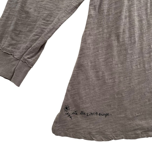 Natural Life Live Happy Oversized Cotton Doodle Long Sleeve Tee Shirt SZ XXL - Picture 7 of 11